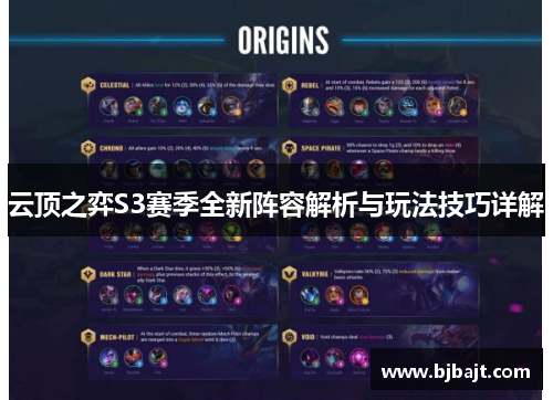 云顶之弈S3赛季全新阵容解析与玩法技巧详解